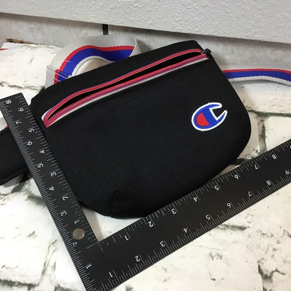Champion‎ Big C Fanny Pack Neoprene Waist Pack Bum Bag Black Insulated